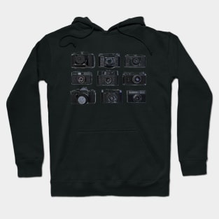 vintage cameras, collection Hoodie